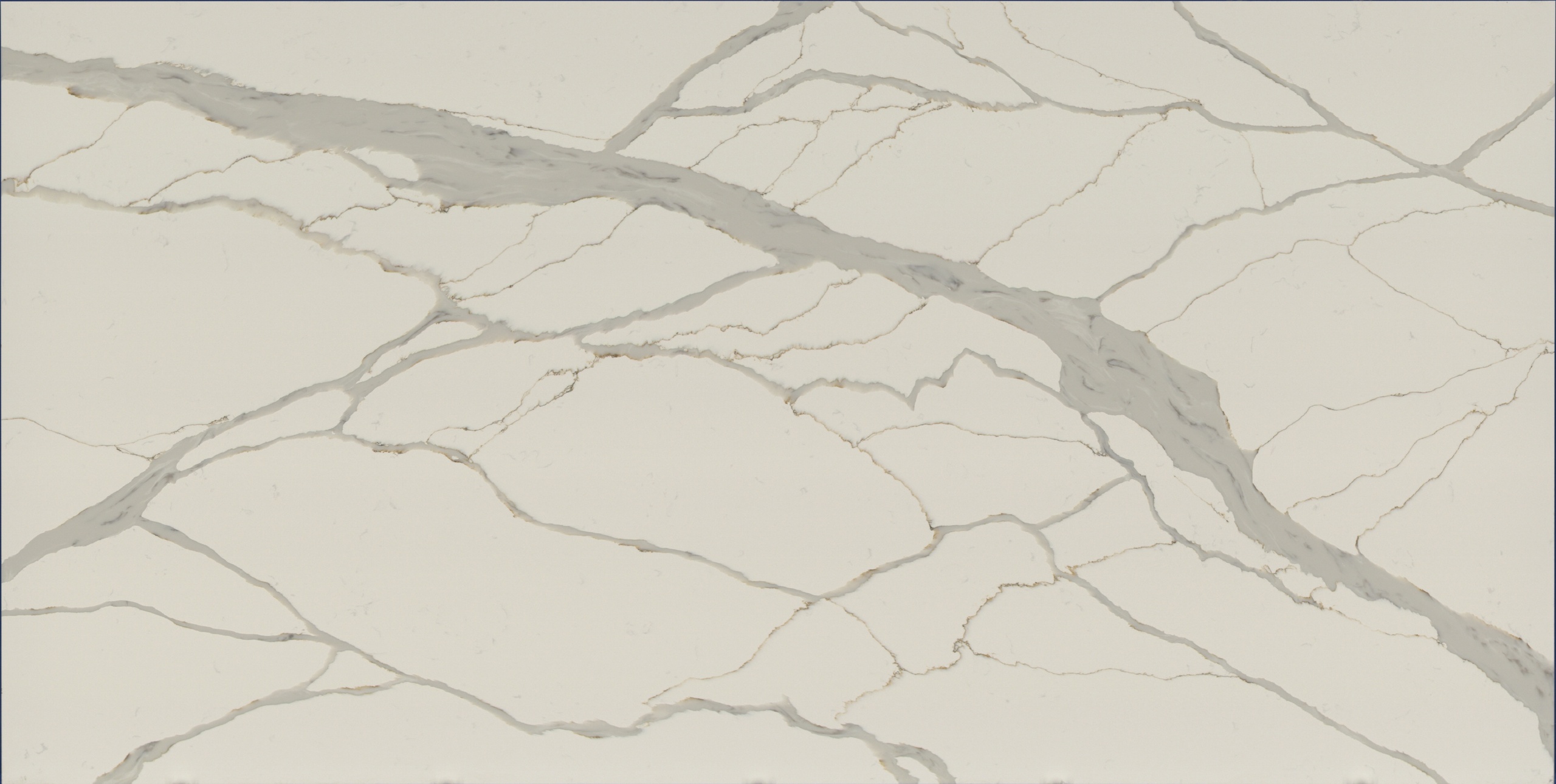 Royal White translucent full slab quartz